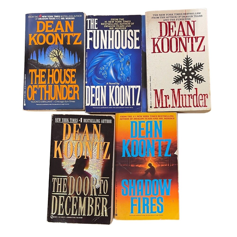 Lot Of 5 Dean Koontz Books Horror Mystery